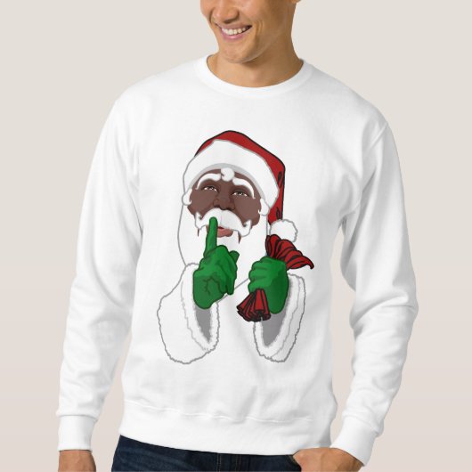 Santa Clause Sweatshirt Black Santa Sweatshirts スウェットシャツ (正面)