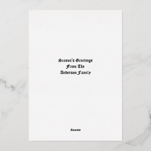 Santa Clause Under Christmas Tree 箔シーズンカード (裏面)