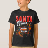Santa Claws Christmas Funny Crab Lights Holiday Ca Tシャツ (正面)