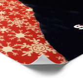 Santa "Claws" Claus Funny Black Cat Poster Art ポスター (角)