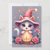 Santa Claws – Cute Holiday Cat Design カード (正面)