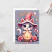 Santa Claws – Cute Holiday Cat Design カード (正面/裏面インサイチュ)