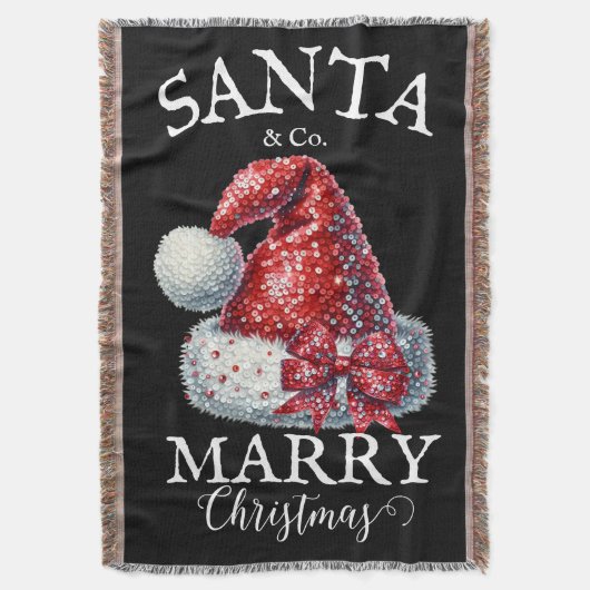 Santa & Co. Marshes Christmas Throw Gift Blanケット スローブランケット (正面縦)