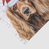 Santa Cocker Spaniel Dog Festive Christmas Holiday 薄葉紙 (詳細)