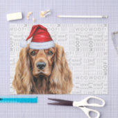 Santa Cocker Spaniel Dog Festive Christmas Holiday 薄葉紙 (クラフト)