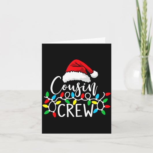 Santa Cousin Crew Christmas Matching Pajamas For K カード (正面)