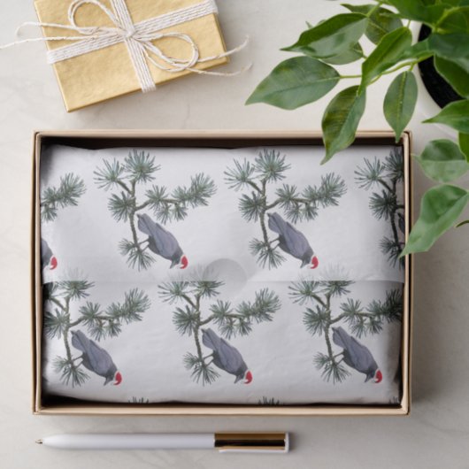 Santa Crow in Pine Tissue Paper 薄葉紙 (ギフト)