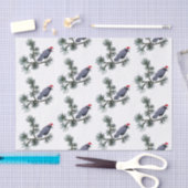 Santa Crow in Pine Tissue Paper 薄葉紙 (クラフト)