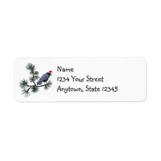 Santa Crow Pine Return Address Labels ラベル
