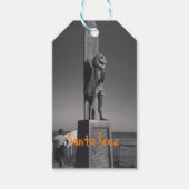 Santa Cruz, CA Halloweenをテーマにしたステッカー ギフトタグ (正面)