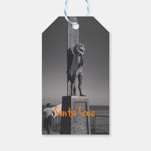 Santa Cruz, CA Halloweenをテーマにしたステッカー ギフトタグ (正面)