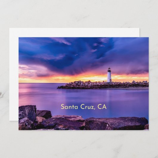 Santa Cruz, CA lighthouse シーズンカード (正面/裏面)