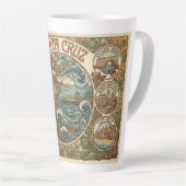 Santa Cruz California Art‑Nouveau Coast カフェラテマグ (右アングル)