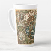 Santa Cruz California Art‑Nouveau Coast カフェラテマグ (左アングル)