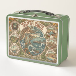 Santa Cruz California Art‑Nouveau Coast メタルランチボックス
