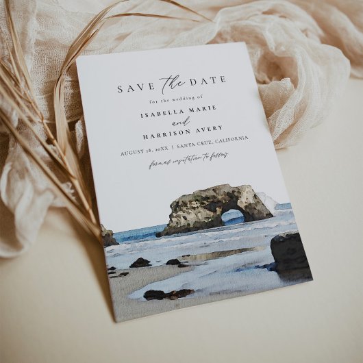 SANTA CRUZ California Coast Skyline Save the Date 招待状