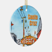 Santa Cruz California – Coastal Beach Art セラミックオーナメント (右)