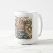 Santa Cruz California Dreams Map UCSC Surfing コーヒーマグカップ (正面右)