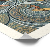 Santa Cruz California Dreams Map UCSC Surfing ポスター (角)