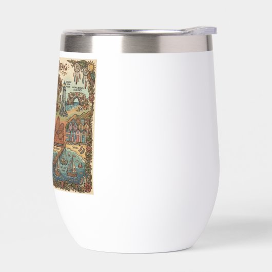 Santa Cruz California Dreams Map – Vibrant Coast (左面)