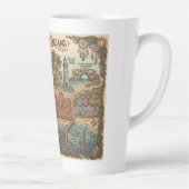 Santa Cruz California Dreams Map – Vibrant Coast カフェラテマグ (右)