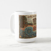 Santa Cruz California Dreams Map – Vibrant Coast コーヒーマグカップ (正面左)