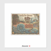 Santa Cruz California Dreams Map – Vibrant Coast シール (シート)