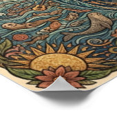 Santa Cruz California Dreams Map – Vibrant Coast ポスター (角)