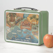 Santa Cruz California Dreams Map – Vibrant Coast メタルランチボックス (インサイチュ)