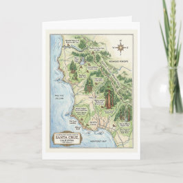 Santa Cruz California Hiking Map Big Basin カード