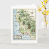 Santa Cruz California Hiking Map Big Basin カード (黄色い花)