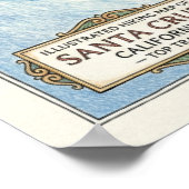 Santa Cruz California Hiking Map Big Basin ポスター (角)