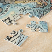 Santa Cruz California Illustrated Map Mythical ジグソーパズル (側面)