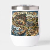 Santa Cruz California Illustrated Map UCSC Wharf (正面)