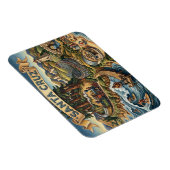 Santa Cruz California Illustrated Map UCSC Wharf マグネット (右側)