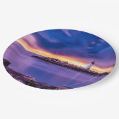 Santa Cruz, California Lighthouse ペーパープレート (アングル)