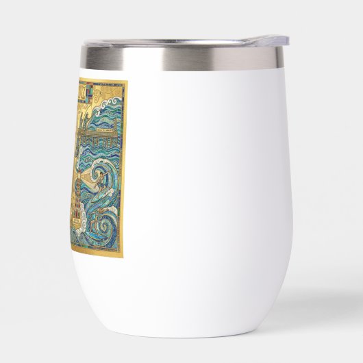 Santa Cruz California Mosaic Map Boardwalk Beach (左面)