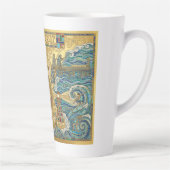 Santa Cruz California Mosaic Map Boardwalk Beach カフェラテマグ (右)