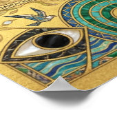 Santa Cruz California Mosaic Map Boardwalk Beach ポスター (角)