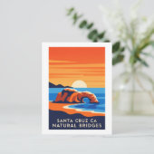 Santa Cruz California – Natural Bridges Sunset ポストカード (スタンド正面)