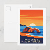 Santa Cruz California – Natural Bridges Sunset ポストカード (正面/裏面)