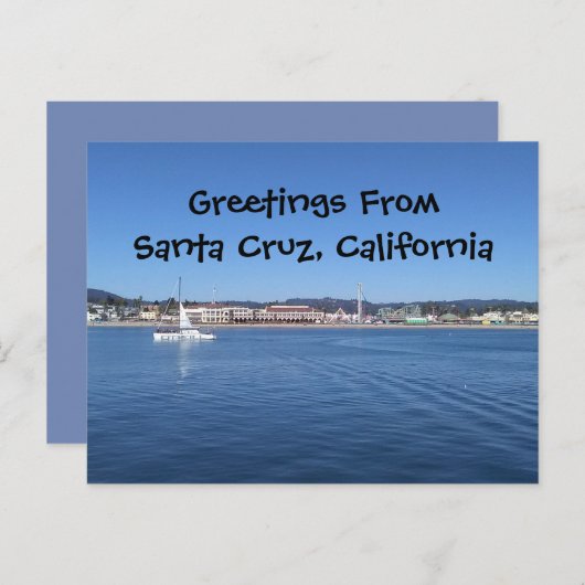 Santa Cruz, California Post Cardからの挨拶 ポストカード (正面/裏面)