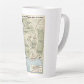 Santa Cruz California Trail Map Redwood & Coastal  カフェラテマグ (右アングル)