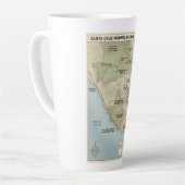 Santa Cruz California Trail Map Redwood & Coastal  カフェラテマグ (左アングル)