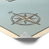 Santa Cruz California Trail Map Redwood & Coastal  ポスター (角)