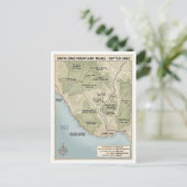 Santa Cruz California Trail Map Redwood & Coastal  ポストカード (スタンド正面)
