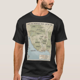 Santa Cruz California Trail Map Redwood & Coastal Tシャツ
