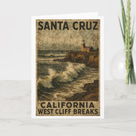 Santa Cruz California West Cliff Steamer Lane カード
