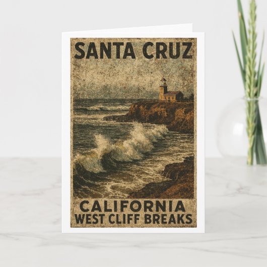 Santa Cruz California West Cliff Steamer Lane カード (正面)