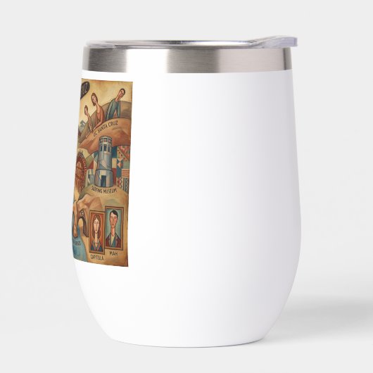 Santa Cruz California Whimsical Map UCSC Boardwalk (左面)